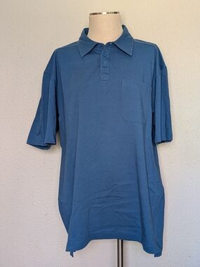 Men's Classic Short-Sleeve Polo Shirt in Blue